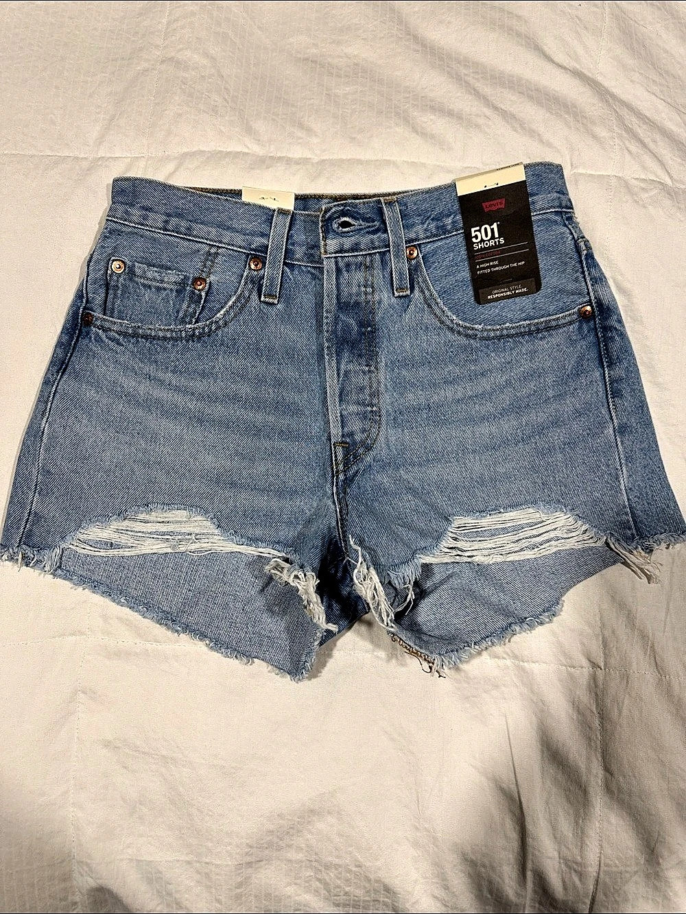 Levi's 501 Original Shorts Blue Waist 27